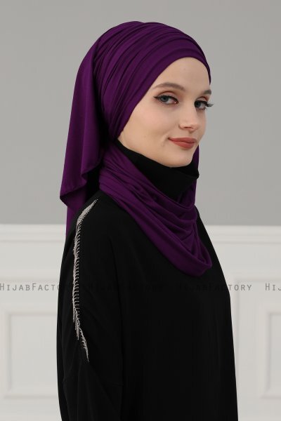 Amy - Lila Baumwolle Turban - Ayse Turban