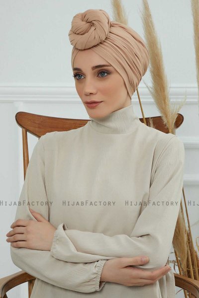 Amy - Sand Baumwolle Turban