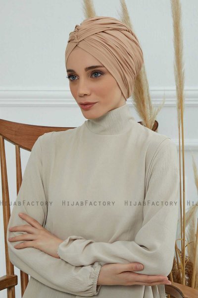 Amy - Sand Baumwolle Turban