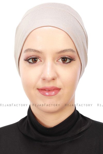 Stella - Taupe Baumwolle Turban