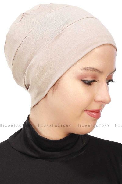 Stella - Taupe Baumwolle Turban