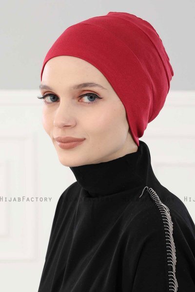 Stella - Bordeaux Baumwolle Turban