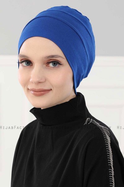 Stella - Blau Baumwolle Turban