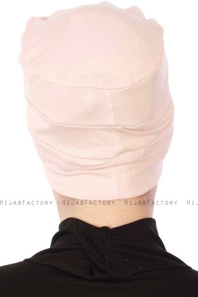 Stella - Altrosa Baumwolle Turban