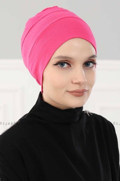 Stella - Fuchsie Baumwolle Turban