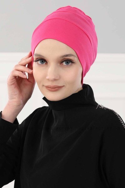 Stella - Fuchsie Baumwolle Turban