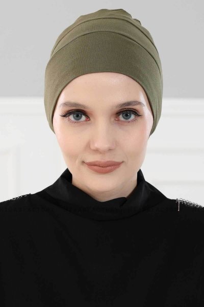 Stella - Khaki Baumwolle Turban