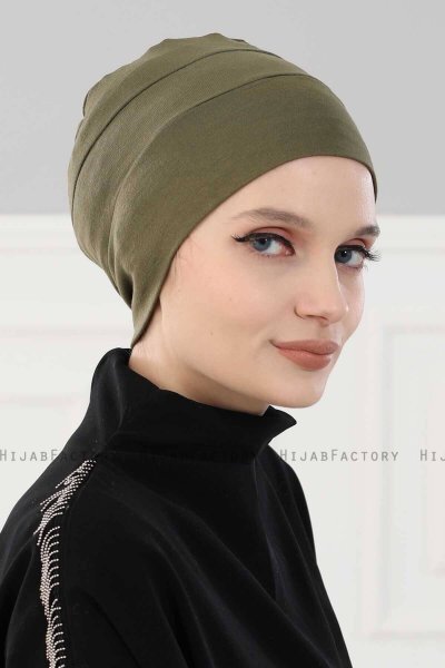 Stella - Khaki Baumwolle Turban