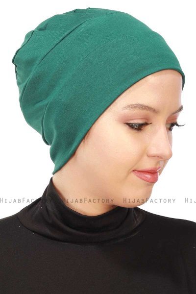 Stella - Dunkelgrün Baumwolle Turban