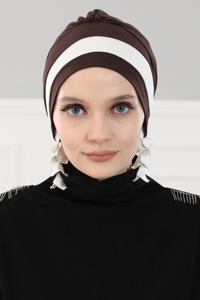 Elsa - Braun & Creme Baumwolle Turban