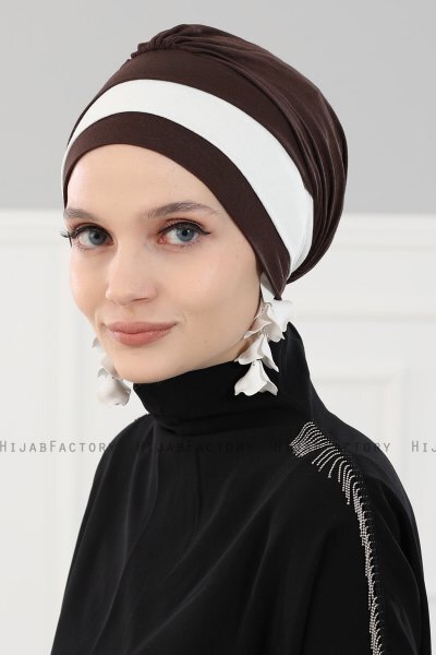 Elsa - Braun & Creme Baumwolle Turban