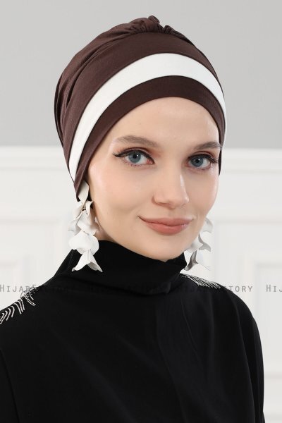 Elsa - Braun & Creme Baumwolle Turban
