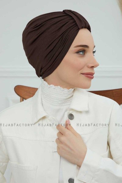 Laura - Braun Baumwolle Turban