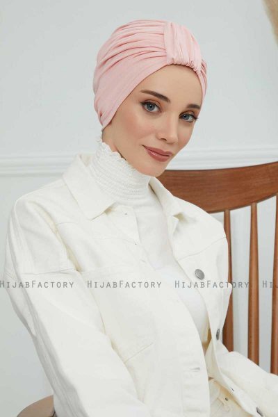 Laura - Altrosa Baumwolle Turban