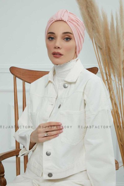Laura - Altrosa Baumwolle Turban