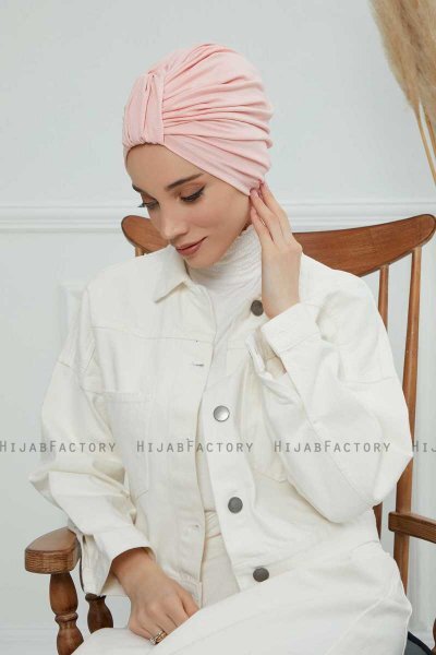Laura - Altrosa Baumwolle Turban