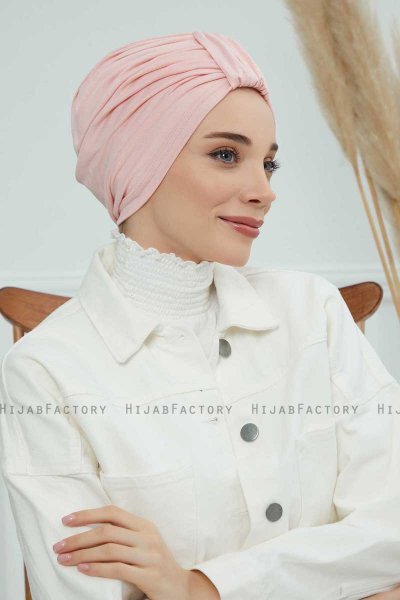 Laura - Altrosa Baumwolle Turban