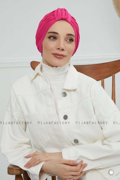 Laura - Fuchsie Baumwolle Turban