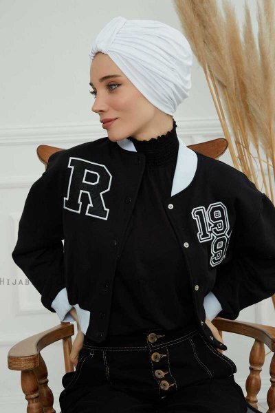 Laura - Weiß Baumwolle Turban