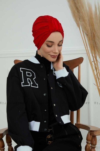 Laura - Rot Baumwolle Turban