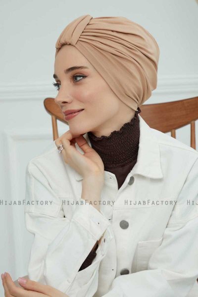 Laura - Sand Baumwolle Turban