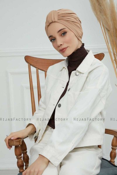 Laura - Sand Baumwolle Turban
