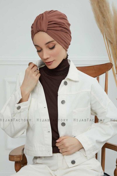 Laura - Caramel Baumwolle Turban