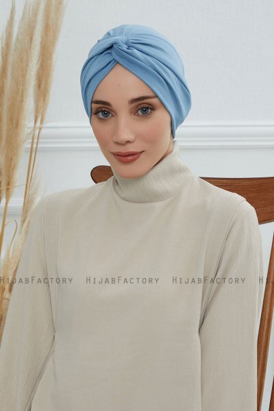 Astrid - Sky Blue Baumwolle Turban
