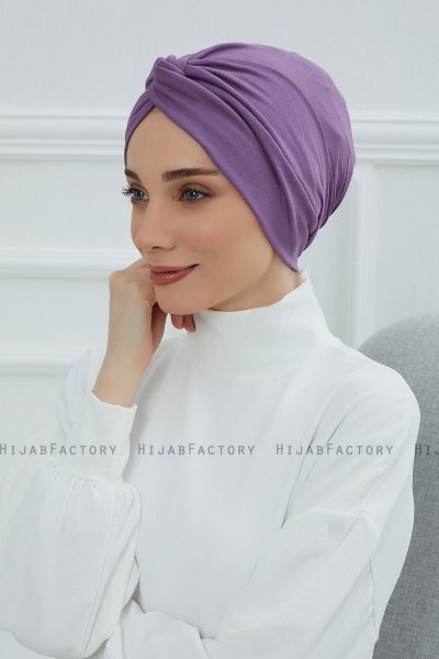 Astrid - Violet Baumwolle Turban