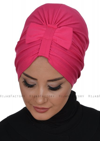 Agnes - Fuchsie Baumwolle Turban - Ayse Turban