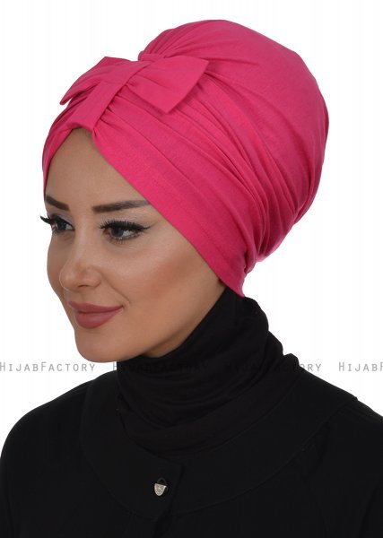 Agnes - Fuchsie Baumwolle Turban - Ayse Turban