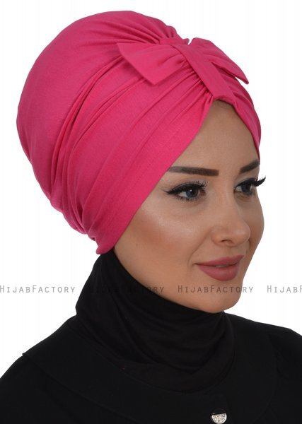 Agnes - Fuchsie Baumwolle Turban - Ayse Turban