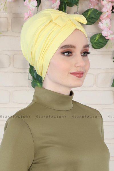 Agnes - Gelb Baumwolle Turban - Ayse Turban