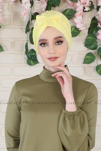 Agnes - Gelb Baumwolle Turban - Ayse Turban