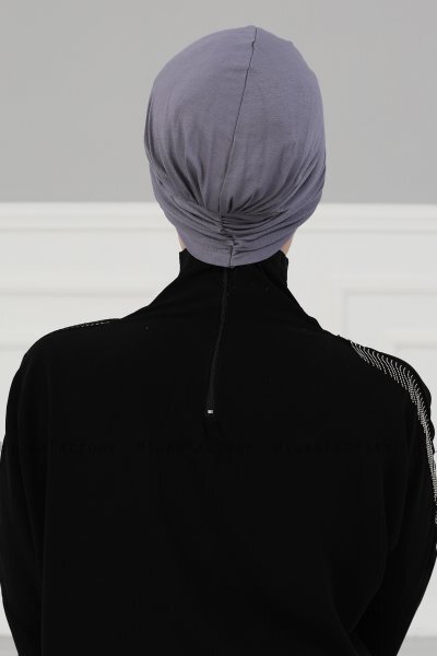 Agnes - Grau Baumwolle Turban - Ayse Turban