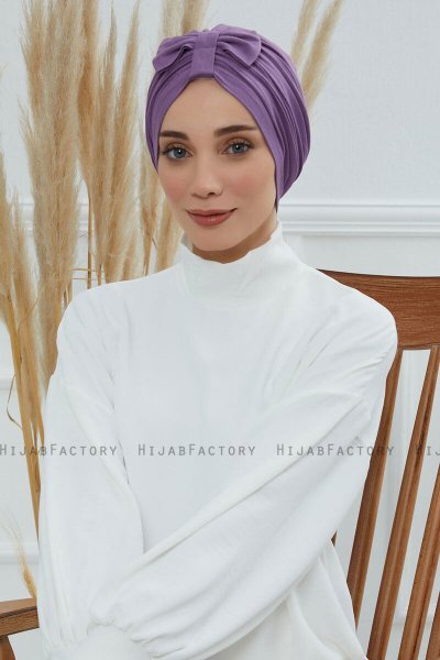 Agnes - Violet Baumwolle Turban