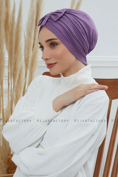Agnes - Violet Baumwolle Turban