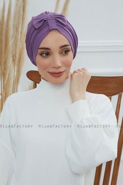 Agnes - Violet Baumwolle Turban