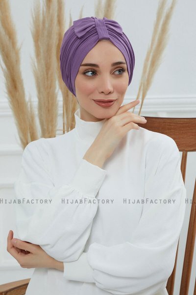Agnes - Violet Baumwolle Turban
