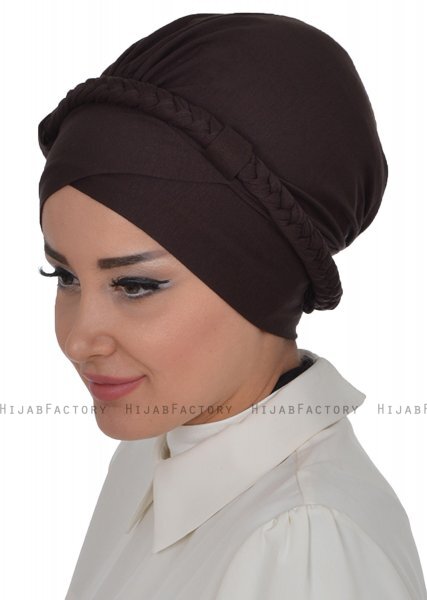 Olivia - Braun Baumwolle Turban - Ayse Turban