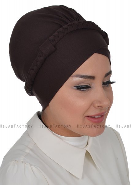 Olivia - Braun Baumwolle Turban - Ayse Turban