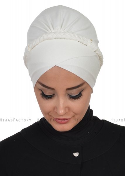 Olivia - Creme Baumwolle Turban - Ayse Turban