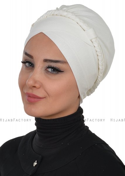 Olivia - Creme Baumwolle Turban - Ayse Turban
