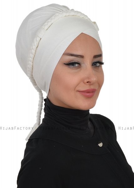 Olivia - Creme Baumwolle Turban - Ayse Turban