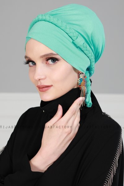 Olivia - Türkis Baumwolle Turban - Ayse Turban