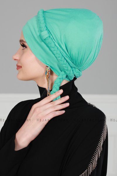 Olivia - Türkis Baumwolle Turban - Ayse Turban