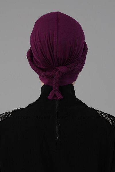 Olivia - Lila Baumwolle Turban - Ayse Turban