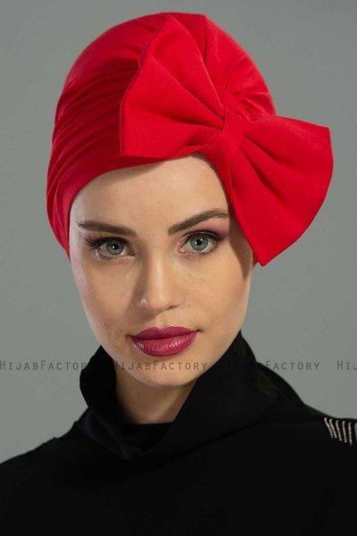 Julia - Rot Baumwolle Turban - Ayse Turban