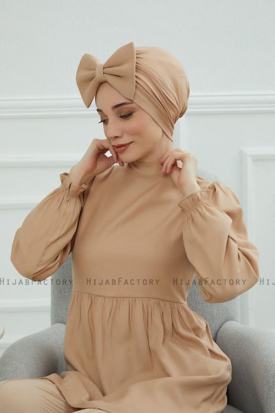 Julia - Sand Baumwolle Turban