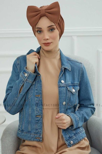 Julia - Caramel Baumwolle Turban
